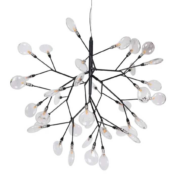 Светильник подвесной Crystal Lux EVITA SP36 BLACK/TRANSPARENT | Дом Декора