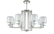 Люстра Crystal Lux NICOLAS SP-PL8 NICKEL/WHITE