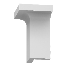 Интерьерная лепнина угловой элемент 1.52.818 Европласт